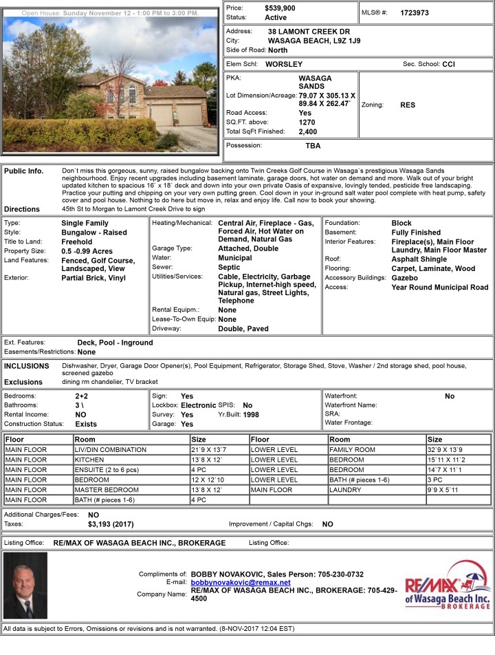 38 Lamont Creek Client view